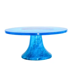 Lucente Blue Resin Cake Stand