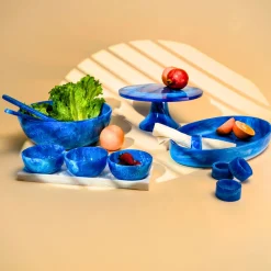 Lucente Blue Resin Cake Stand