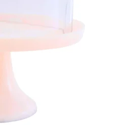 Lucente Pink Resin Cake Stand & Dome