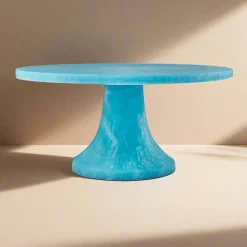 Lucente Resin Matte Blue Cake Stand