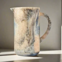 Lucente Resin Matte Limestone Beverage Pitcher
