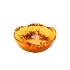 Lucente Tortoise Shell Resin Scalloped Snack Bowl