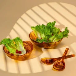 Lucente Tortoise Shell Resin Scalloped Salad Bowl