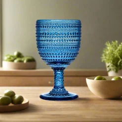 Lumina Blue Goblet, Set of 4