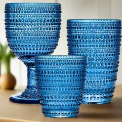 Lumina Blue Goblet, Set of 4