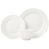 Madison White Stoneware 12 Piece Dinnerware Set, Service for 4