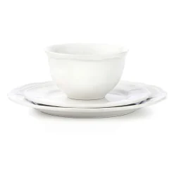 Madison White Stoneware 12 Piece Dinnerware Set, Service for 4