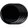 Marbella Black Stacking Melamine Dinner Plate, Set of 4