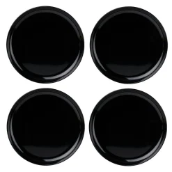 Marbella Black Stacking Melamine Dinner Plate, Set of 4