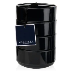 Marbella Black Stacking Melamine Cereal Bowl, Set of 4