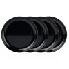 Marbella Black Stacking Melamine Salad Plate, Set of 4