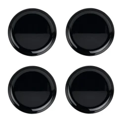 Marbella Black Stacking Melamine Salad Plate, Set of 4