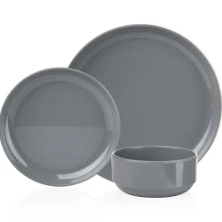 Marbella Grey Stacking Melamine Cereal Bowl, Set of 4