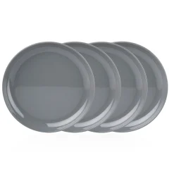 Marbella Grey Stacking Melamine Salad Plate, Set of 4