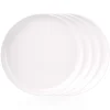Marbella White Stacking Melamine Dinner Plate, Set of 4