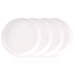 Marbella White Stacking Melamine Salad Plate, Set of 4