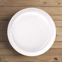 Marbella White Stacking Melamine Salad Plate, Set of 4