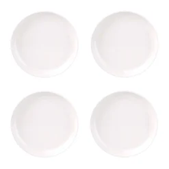 Marbella White Stacking Melamine Salad Plate, Set of 4
