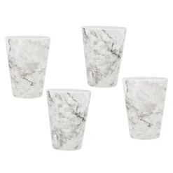 Marble Melamine Tumbler, Set of 4
