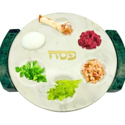 Marble Reversible Seder Plate