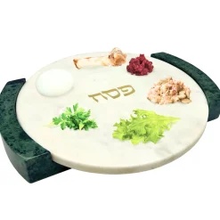 Marble Reversible Seder Plate