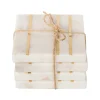 Marble Square Inlay Coaster Set