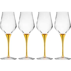 Marcella Gold Stem White Wine, Set of 4