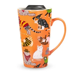 Meowlloween Porcelain Travel Mug