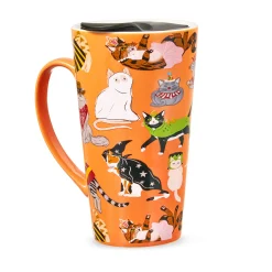 Meowlloween Porcelain Travel Mug