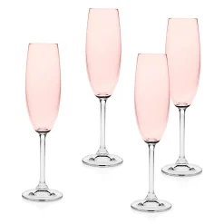 Meridian Blush Flute, Set of 4