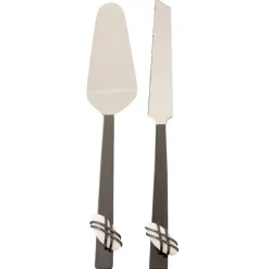 Midnight Pebble Cake Server Set