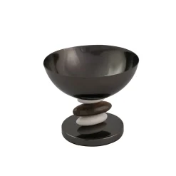 Midnight Pebble Footed Nut Bowl
