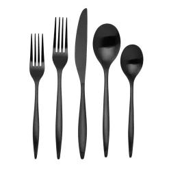 Milano Midnight 18/10 Stainless Steel 20 Piece Flatware Set, Service For 4