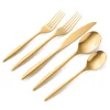 Milano Mirrored Gold 18/10 Stainless Steel 20 Piece Flatware Set, Service For 4