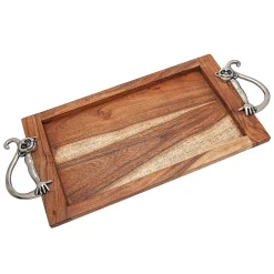 Monkey Handle Wood Tray
