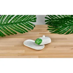 Monstera & Palm Leaf Butter Dish