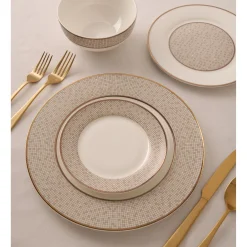 Mossaic Bone China 16 Piece Dinnerware Set, Service for 4