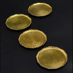 Munro Black and Gold Hammered Coaster Set