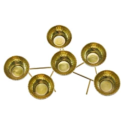 Munro White & Gold Hammered Appetizer Server