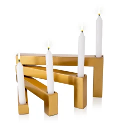 Nesting Gold Tapered Candle Holder