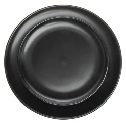 Noire Stoneware 16 Piece Dinnerware Set, Service For 4