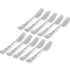 Olympia Sandblasted 18/0 Stainless Steel Dinner Fork, Set of 10