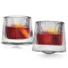 Orbit Spinning Double Old Fashion Glass, Set of 2