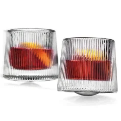 Orbit Spinning Double Old Fashion Glass, Set of 2