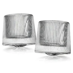 Orbit Spinning Double Old Fashion Glass, Set of 2