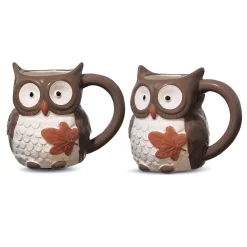 Owl Turkey Coffee Mug, Set of 2