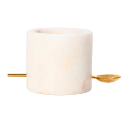 Pacha Marble Salt & Pepper Cellar Set