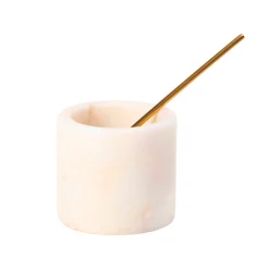 Pacha Marble Salt & Pepper Cellar Set