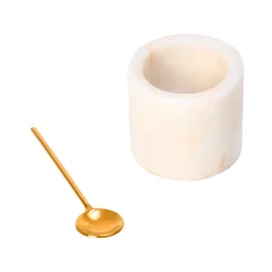 Pacha Marble Salt & Pepper Cellar Set