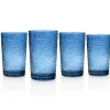 Paisley Blue Highball, Set of 4